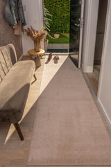 FUßMATTE 90 x 200 CM - UNI COLOR IVORY