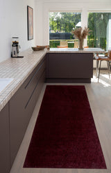 Neuheit - FUSSMATTE 100 X 300 CM - UNI COLOR BORDEAUX