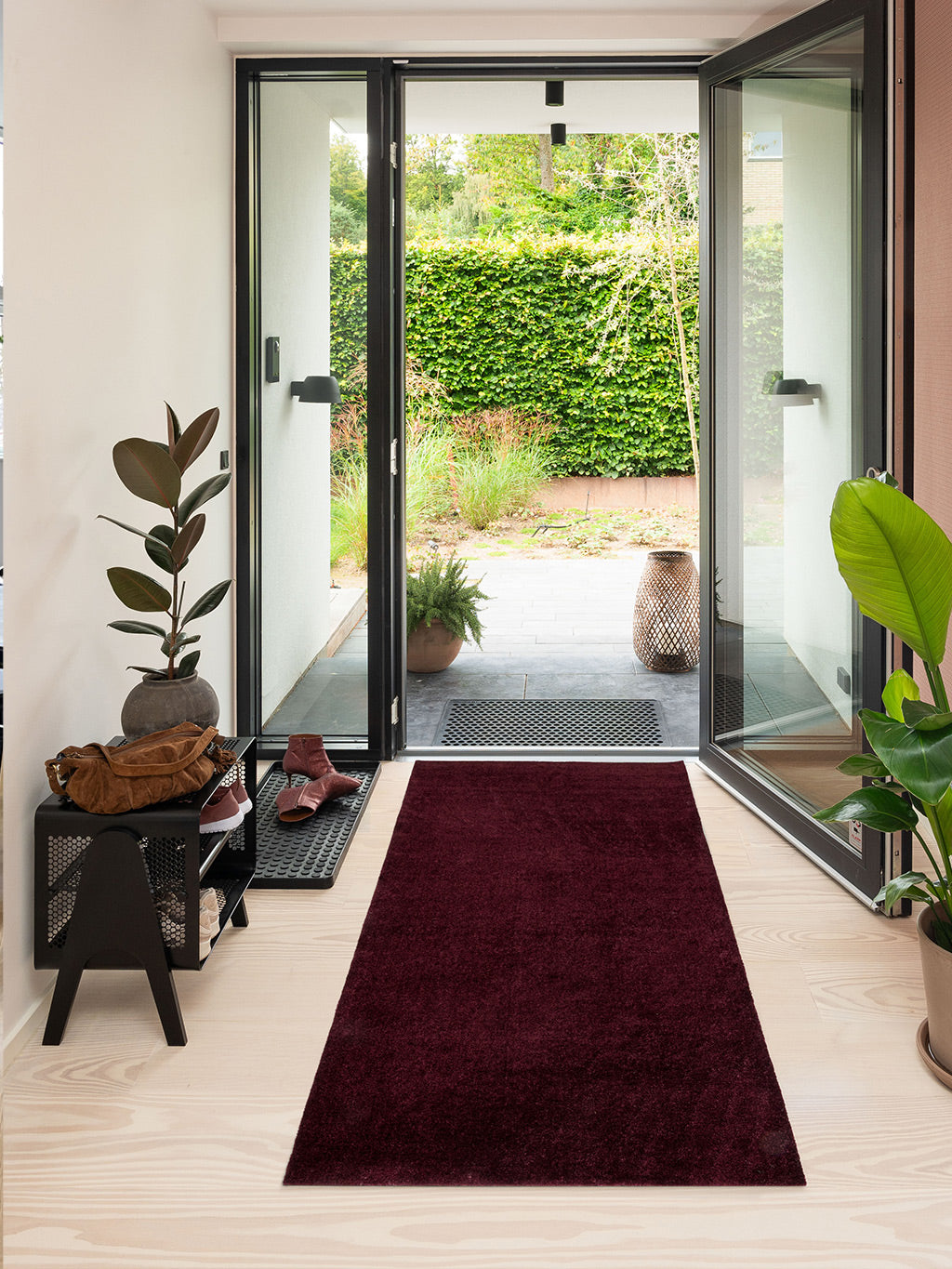 Neuheit - FUSSMATTE 40 x 60 cm - UNI COLOR BORDEAUX