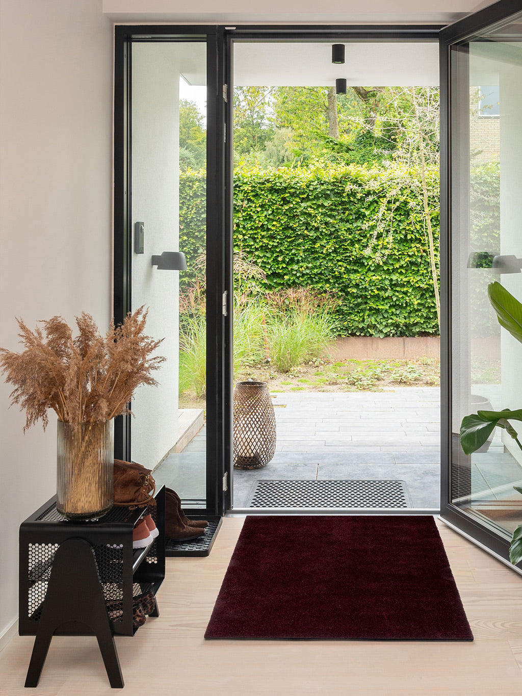 Neuheit - FUSSMATTE 90 X 130 cm - UNI COLOR BORDEAUX