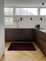 Neuheit - FUSSMATTE 90 X 130 cm - UNI COLOR BORDEAUX