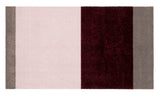 Neuheit - FUSSMATTE STRIPES - Bordeaux/Rose/Sand
