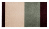 Neuheit - FUSSMATTE STRIPES - Grün/Ivory/Bordeaux
