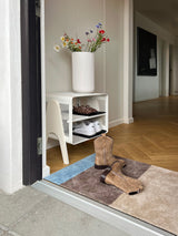 Neuheit - FUSSMATTE STRIPES - Ivory/Sand/Blau