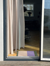 Neuheit - FUSSMATTE STRIPES - Lila/Ivory/Grün