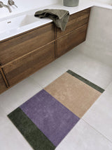 Neuheit - FUSSMATTE STRIPES - Lila/Ivory/Grün