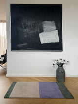 Neuheit - FUSSMATTE STRIPES - Lila/Ivory/Grün