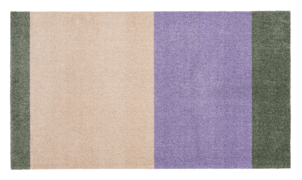 Neuheit - FUSSMATTE STRIPES - Lila/Ivory/Grün