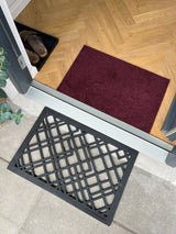 Neuheit - FUSSMATTE 40 x 60 cm - UNI COLOR BORDEAUX