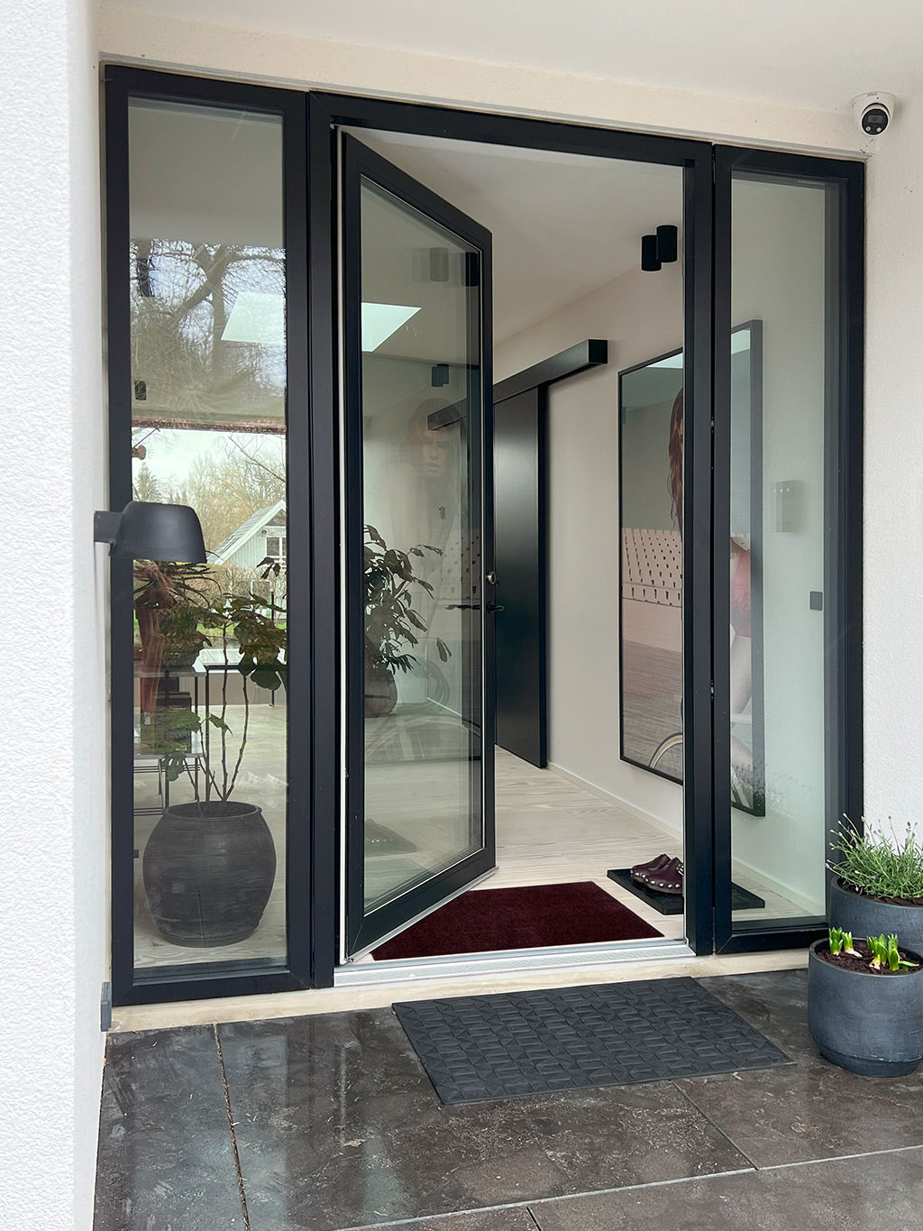 Neuheit - FUSSMATTE 60 X 90 cm - UNI COLOR BORDEAUX