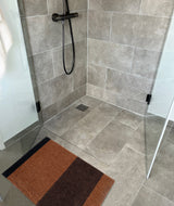 NEUHEIT - FUSSMATTE STRIPES - COGNAC/BRAUN/SCHWARZ