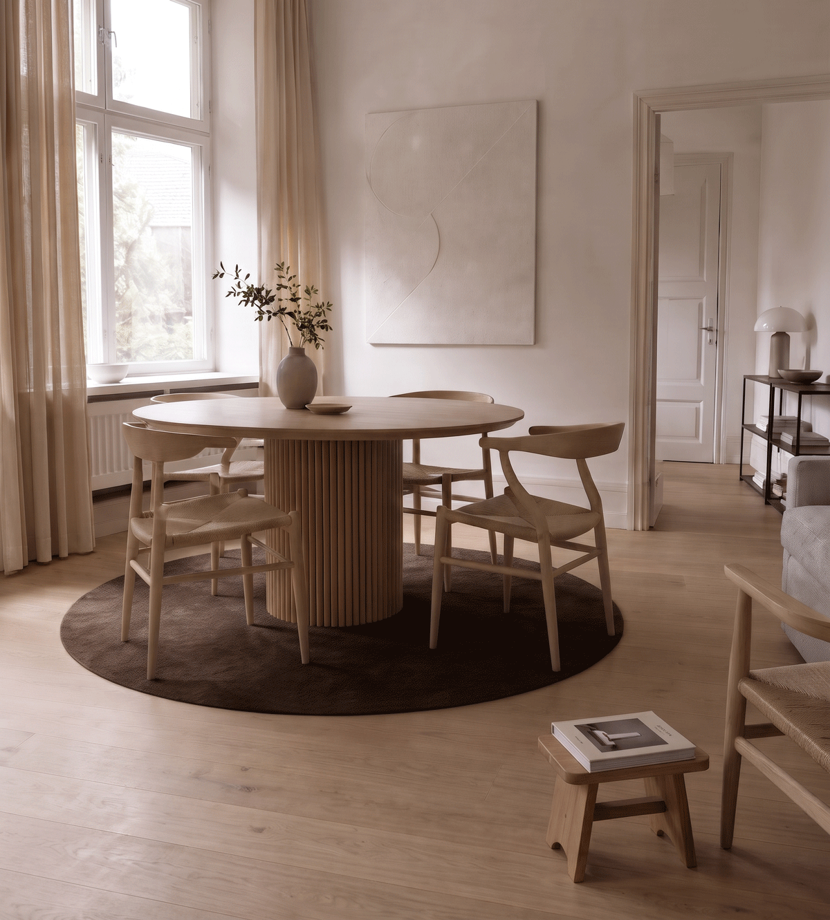 Teppich Ø200 cm - UNICOLOR STEELGREY