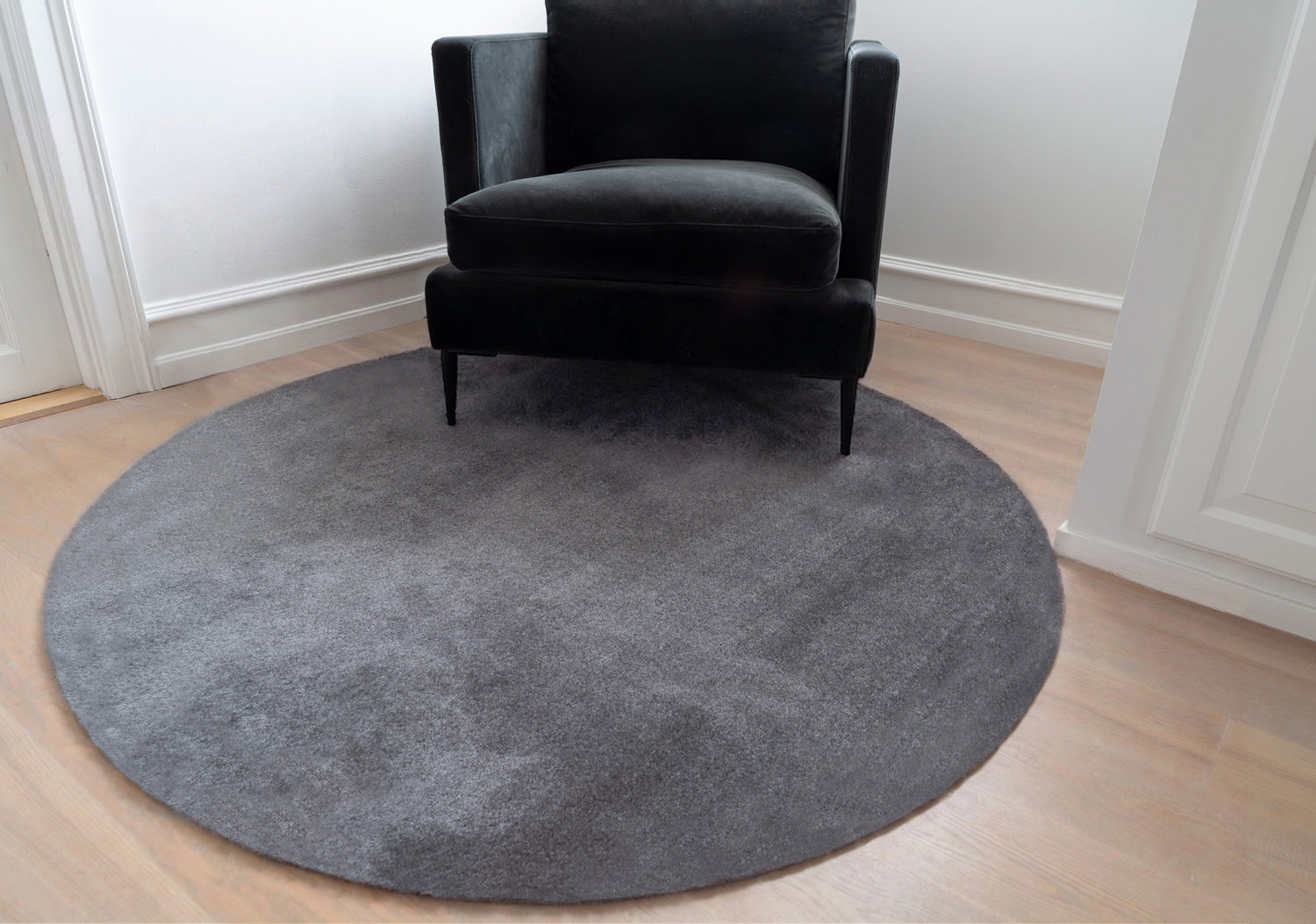 Teppich Ø200 cm - UNICOLOR STEELGREY