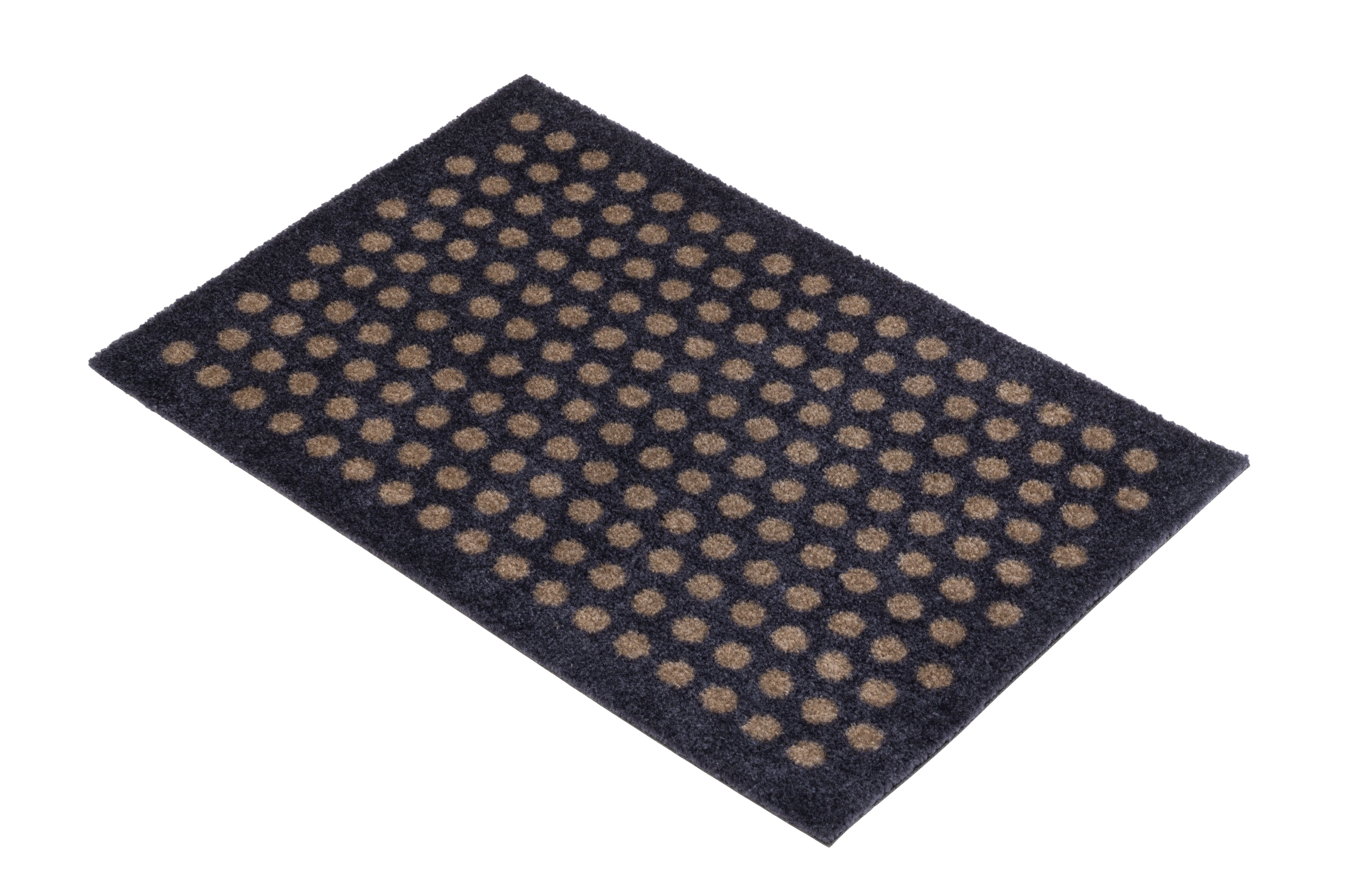 FUSSMATTE 40 x 60 cm – DOT BLAU-GRAU / SAND