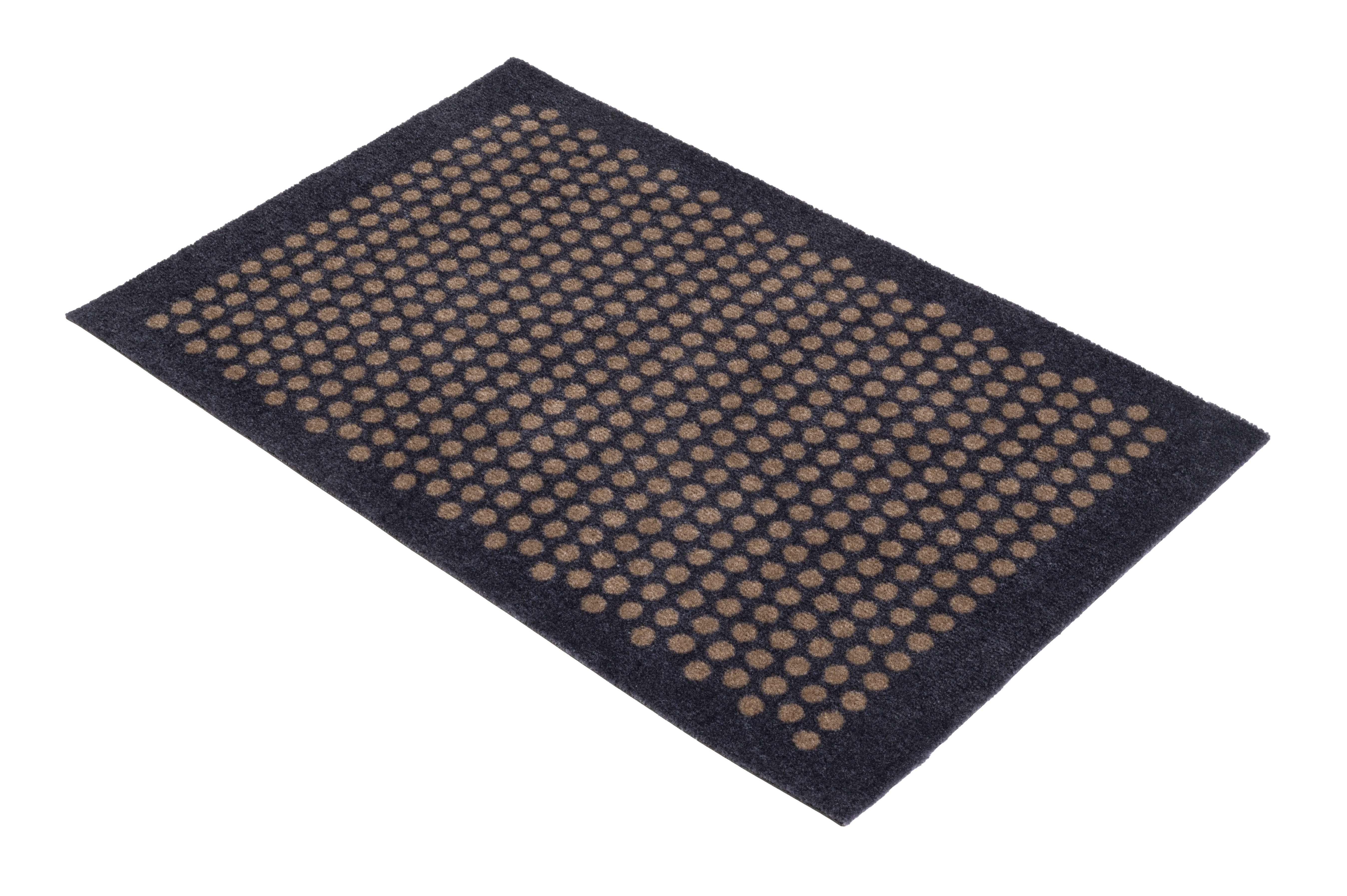FUSSMATTE 60 x 90 cm - DOT BLAU-GRAU / SAND