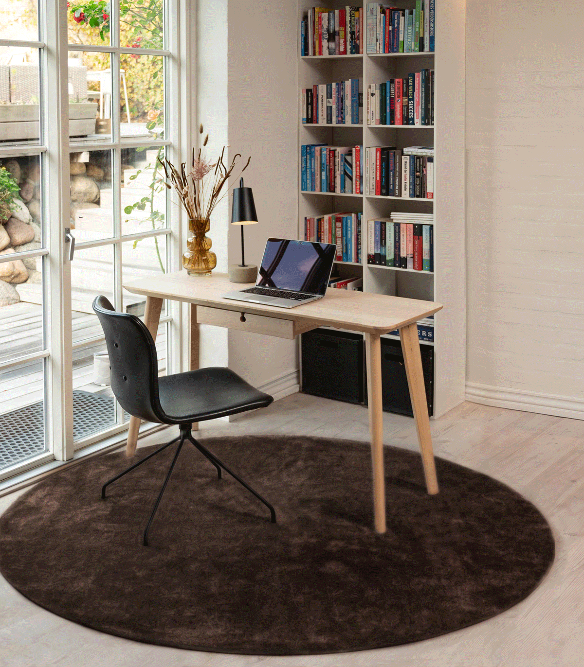 Teppich Ø200 cm - UNICOLOR STEELGREY