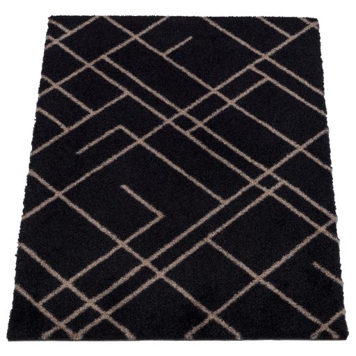 FUßMATTE 40 x 60 CM - LINES SCHWARZ/SAND