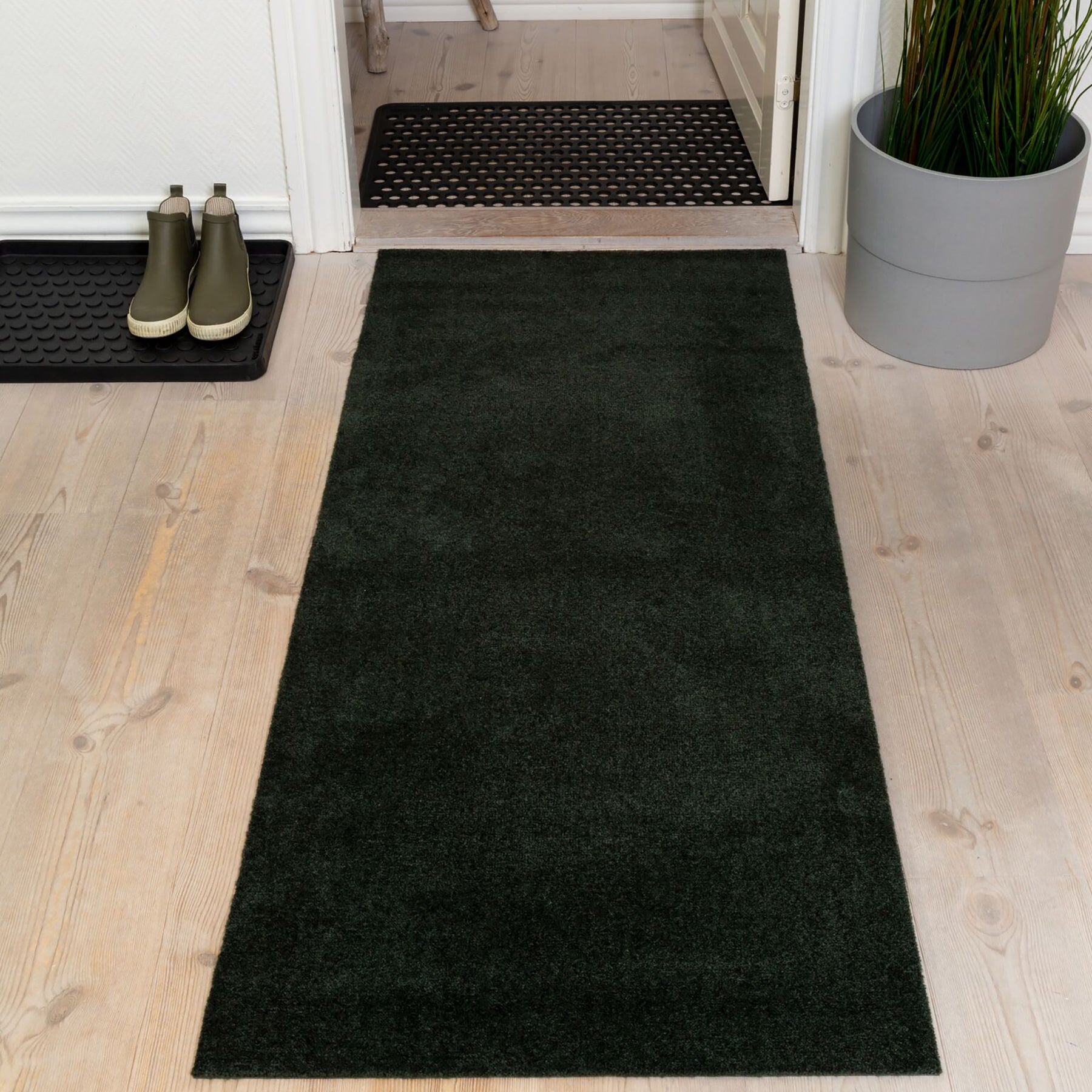 -50% - FUßMATTE 90 X 130 cm - UNI COLOUR/DARK GREEN