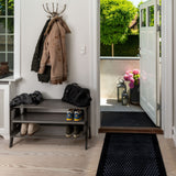 FUßMATTE 67 x 150 CM - DOT SCHWARZ/GRAU