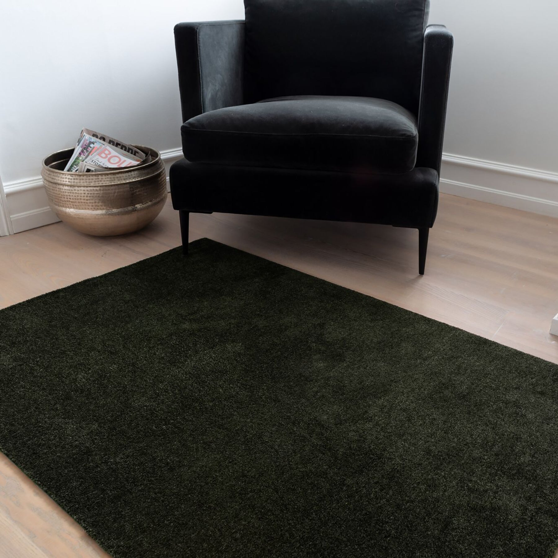 -50% - FUßMATTE 90 X 130 cm - UNI COLOUR/DARK GREEN