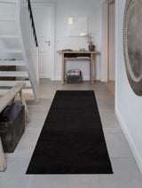 FUßMATTE 90 x 200 CM - UNI color schwarz