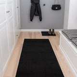 FUßMATTE 90 x 200 CM - UNI color schwarz