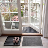 FUßMATTE 40 x 60 cm - UNI COLOR STEELGREY