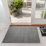 FUßMATTE 60 x 90 CM - UNI COLOR STAHLGRAU