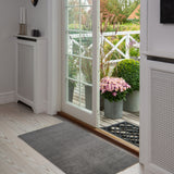 FUßMATTE 67 x 120 cm - UNI COLOr STEELGREY