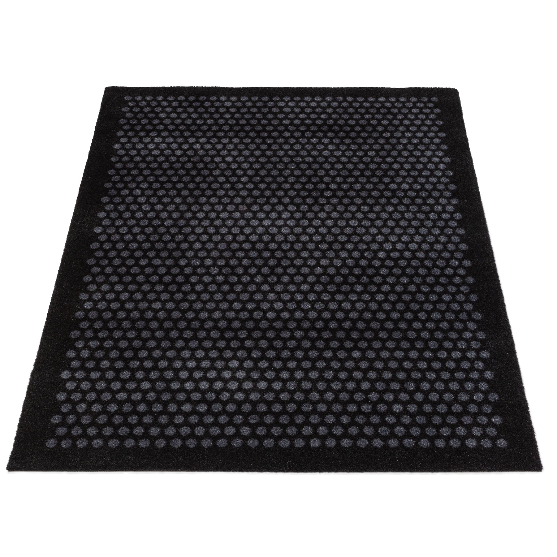 FUßMATTE 90 x 130 CM - DOT SCHWARZ/GRAU