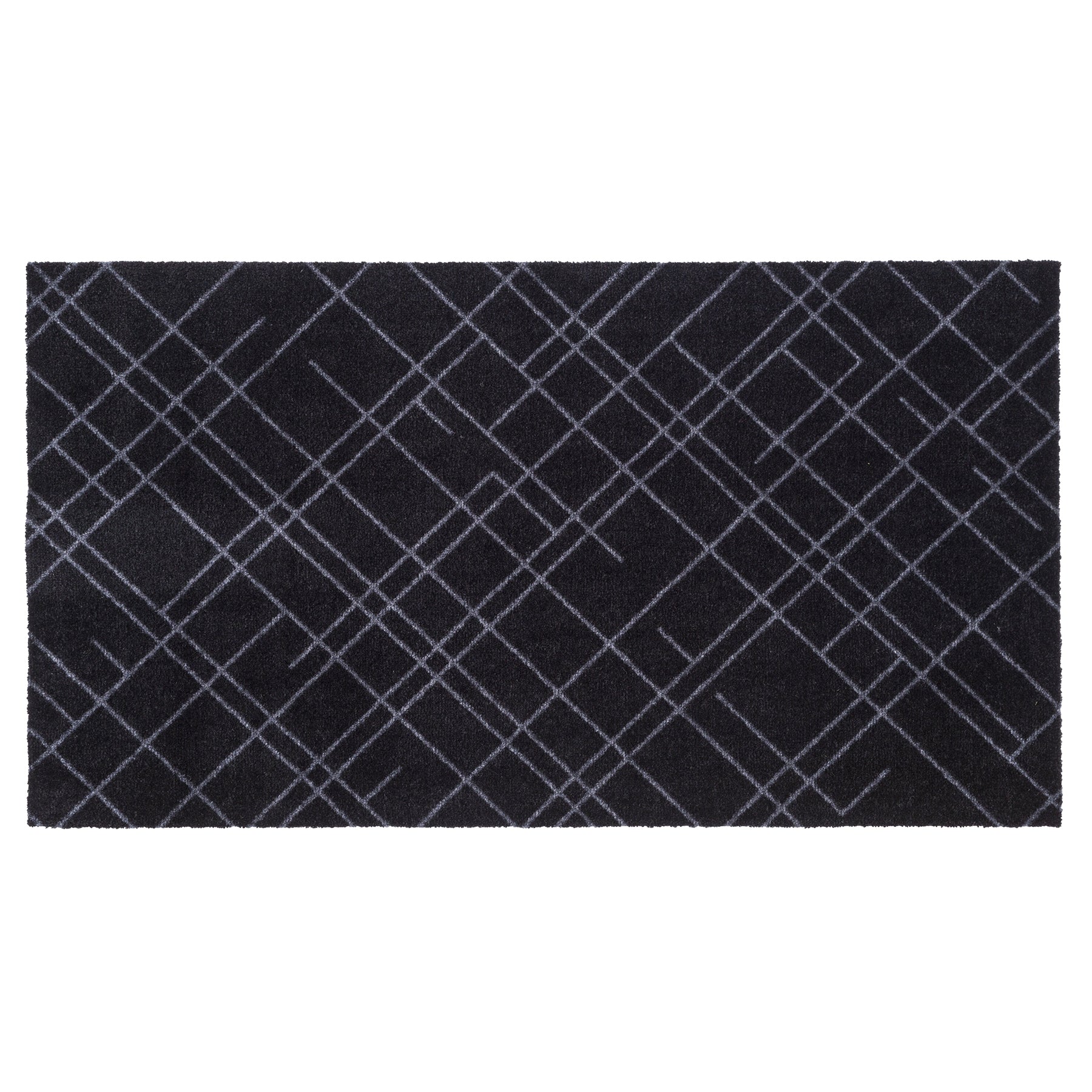 -50% - FUßMATTE 67 x 120 CM - LINES SCHWARZ/GRAU