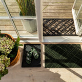 FUßMATTE 40 x 60 cm - LINES/DARK GREEN