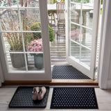 FUßMATTE 40x60 CM - DOT SCHWARZ/GRAU