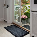 FUßMATTE 67 x 120 CM - DOT SCHWARZ/GRAU