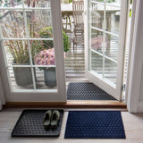 FUßMATTE 40 x 60 CM - DOTS/BLUE