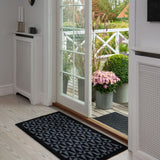 FUßMATTE 67 x 120 CM - GRAPHIC/BLACK GREY