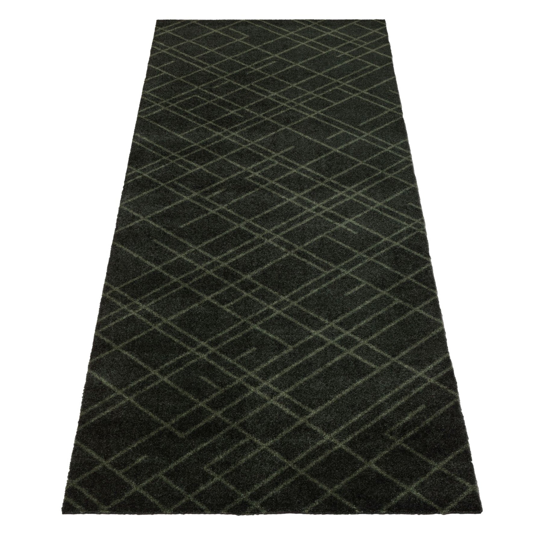 -50% - FUßMATTE 67 x 200 CM LINES DARK GREEN