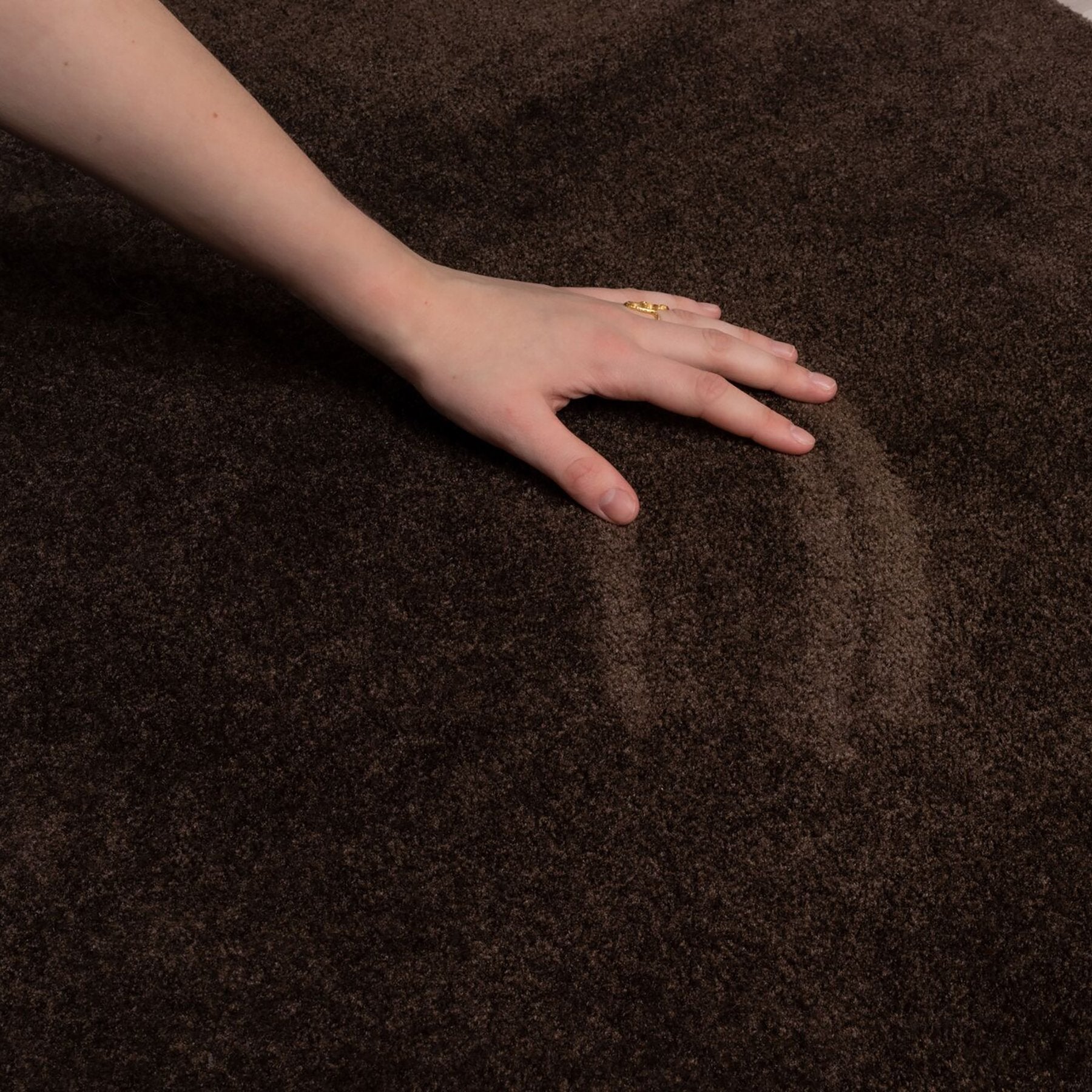 TEPPICH 90 x 200 cm - UNICOLOR BRAUN