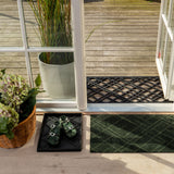 FUßMATTE 40 x 60 cm - LINES/DARK GREEN