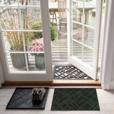 FUßMATTE 40 x 60 cm - LINES/DARK GREEN