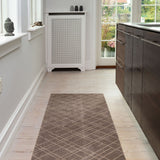 FUßMATTE 67 x 200 CM - LINES SAND/BEIGE