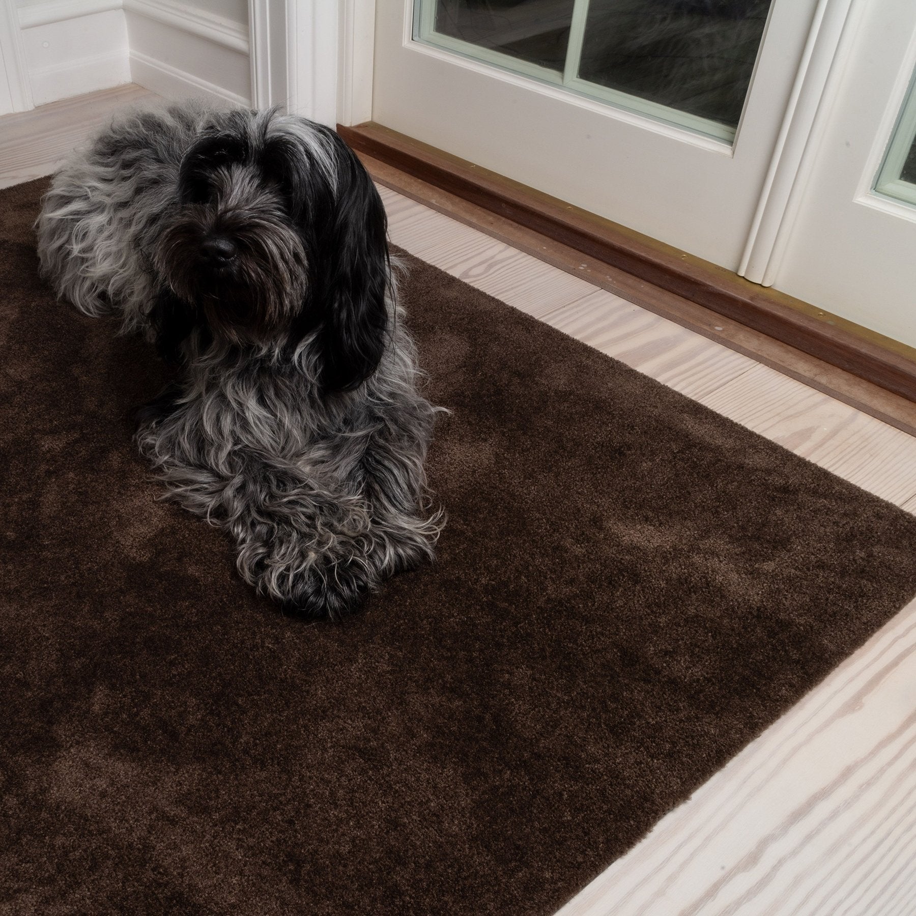 TEPPICH 90 x 200 cm - UNICOLOR BRAUN