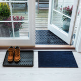 FUßMATTE 40 x 60 cm - UNI COLOR - BLUE