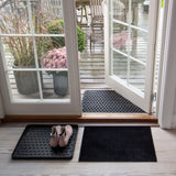 FUßMATTE 40 x 60 cm - UNI COLOR SCHWARZ