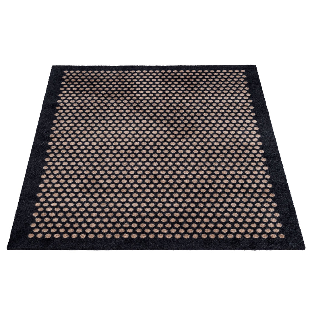 FUßMATTE 90 x 130 CM - DOT SCHWARZ/SAND