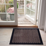 FUßMATTE 60 x 90 CM - DOT SCHWARZ/SAND