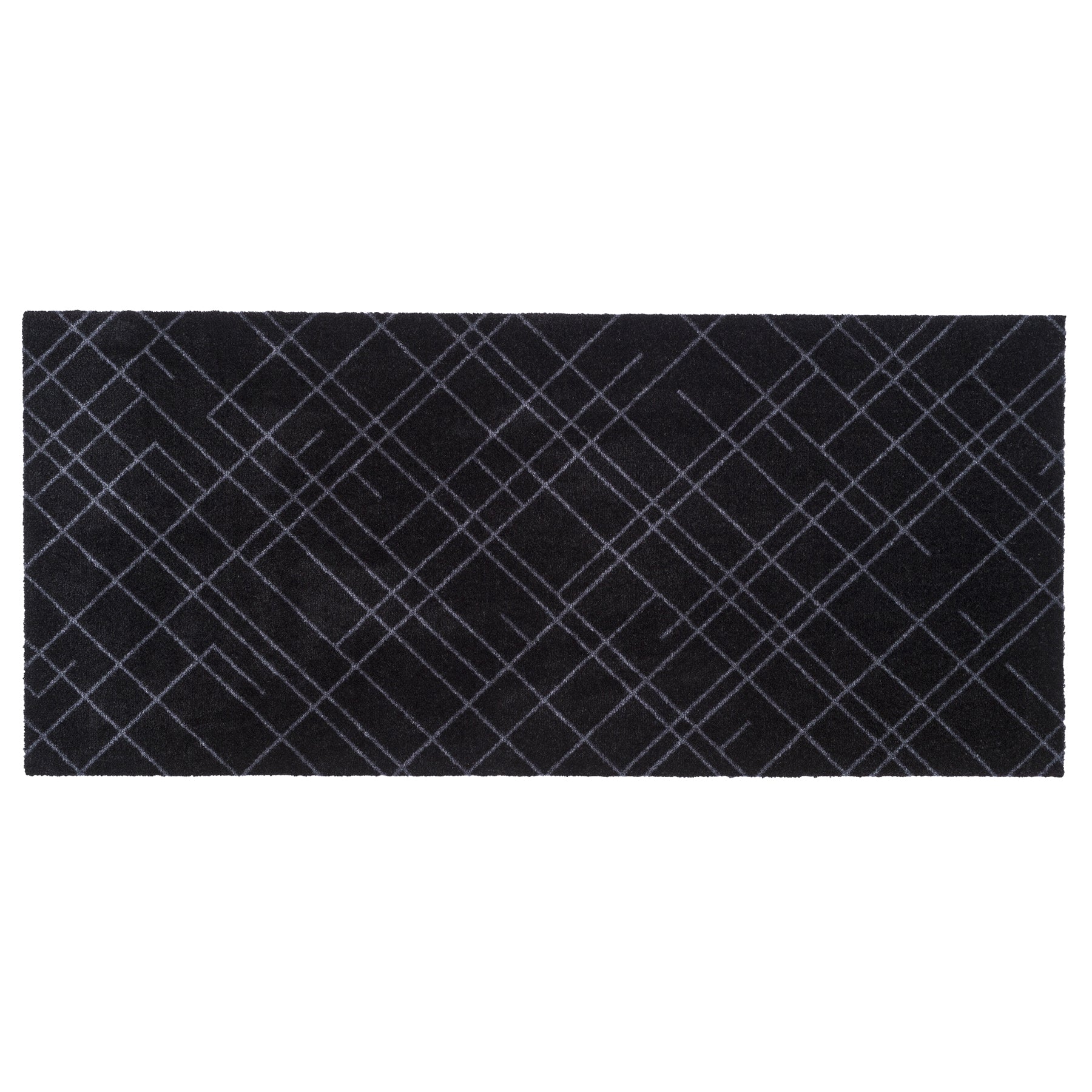 -50% - FUßMATTE 67 x 150 CM - LINES SCHWARZ/GRAU