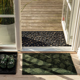 FUßMATTE 40 x 60 CM - LEAVES/DARK GREEN