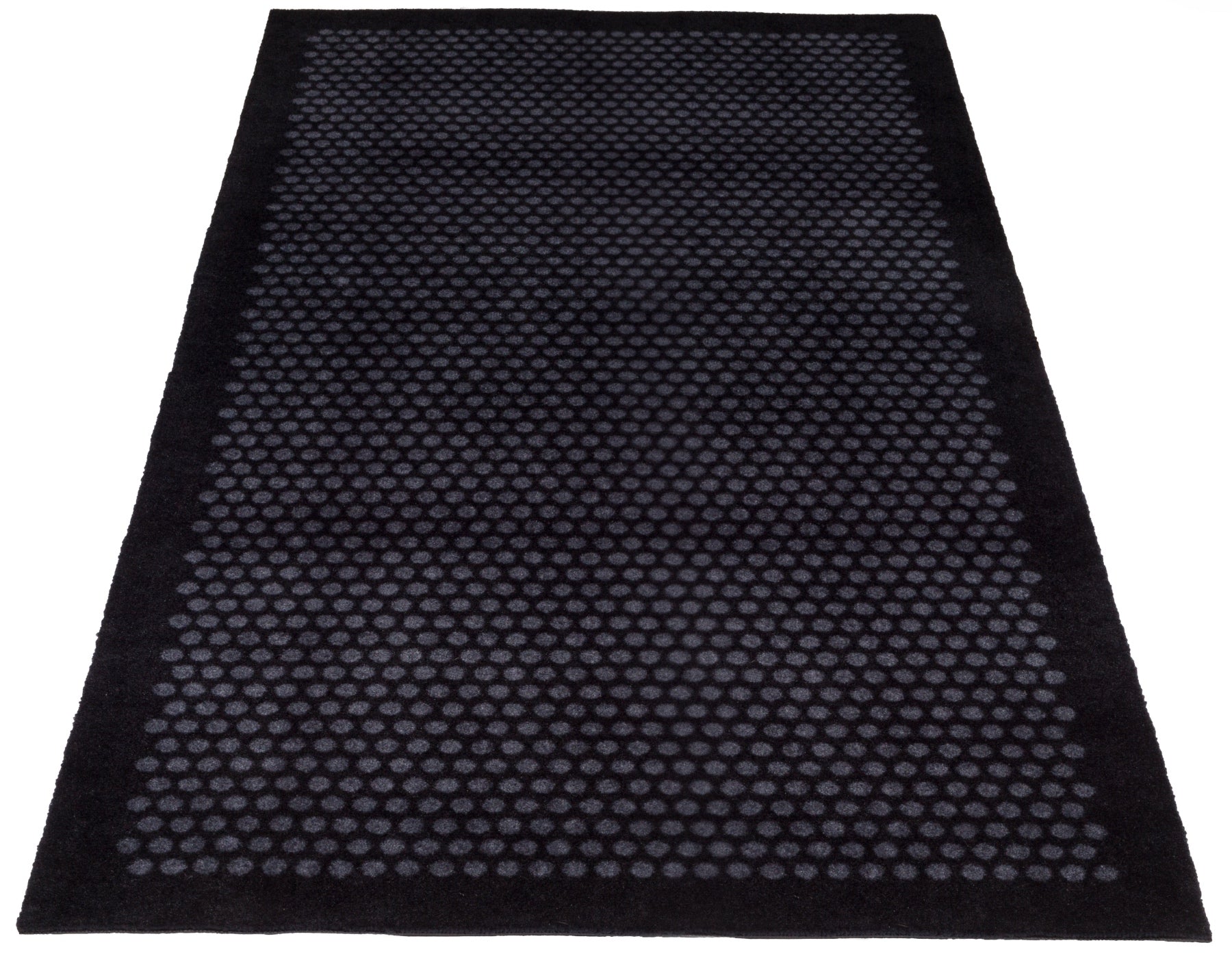 FUßMATTE 90 x 200 CM - DOT SCHWARZ/GRAU