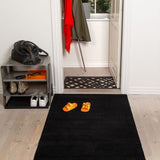 FUßMATTE 90 x 130 CM - UNI COLOr schwarz